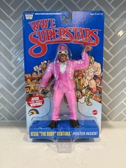 Mattel WWE Wrestling Superstars Wave 2 LJN Jesse The Body Ventura Blue Card NIB