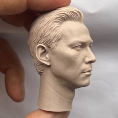1:6 Unpainted Lee Jung Jae Head Sculpt South Korea Actor Head Model Toys