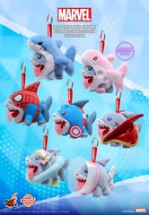 HOT TOYS Marvel Jeff the Land Shark COSBI Series Plush Keychain Blind Box