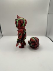 Mishka Glow in Dark Bootleg Kaiju Red Green Sofubi Soft Vinyl Figure Rare Color!