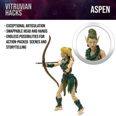 Aspen Spring Branch Elven Archer Vitruvian H.A.C.K.S. Action Figure1:18 Scale