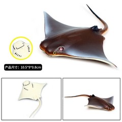 10.5cm Gray Manta Ray Fish PVC Toy Ocean Sea Animal Figure Kids Gift