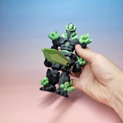 Crystal Warrior Figure 3D Printed