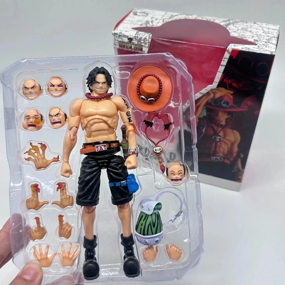 Bandai SHF Portgas D Ace One Piece Action Figure Articulated Toy Gift