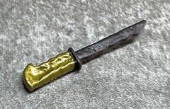 D&D Holga Skirt Custom 1:12 6” Figure Gold Knife Sheath Medieval Native Rope