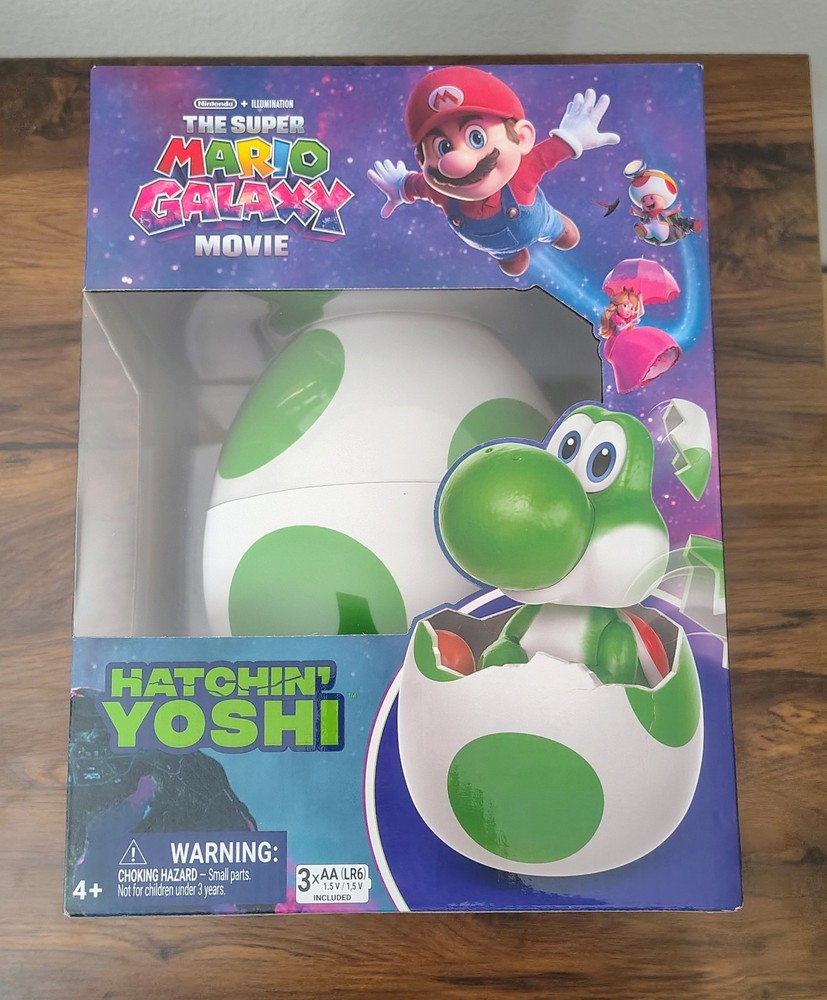 Hatchin’ Yoshi Hatching Egg – Super Mario Galaxy Movie Interactive Figure NEW