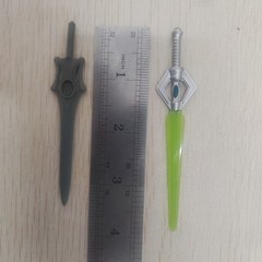 10pcs 1:12 Scale Green & Grey Sword Weapons for 6″ He-man She-Ra Action figure