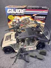 1990 GI Joe HAMMER JEEP 100% COMPLETE. UNBROKEN ANTENNA With BOX