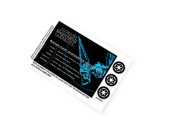 DIE CUT REPLACEMENT STICKERS for UCS Set 7181 TIE INTERCEPTOR ,STAR WARS MODELS