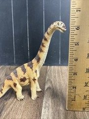 Vintage Schleich Brachiosaurus Dinosaur Figure Toy Brown Beige 2002 6.5” F1
