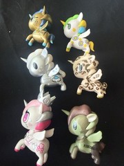 Lot Of 6 Tokidoki Figurines Cheetah, Sergeant + 6 Kidrobot Dunny bear Cactus