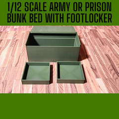 MILITARY or PRISON BUNK Bed With Free Footlocker. G.I. Joe Classified, Marvel