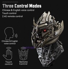 1PC Megatron English Voice-Controlled Wearable 1/1 Helmet With LED Eye Halloween