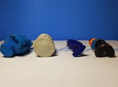 Vintage Lot of 4 Sesame Street PVC Figures Grover Ernie Oscar Cookie Monster
