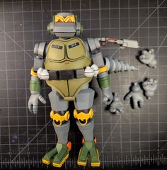 TMNT NECA loose CARTOON THE MIGHTY METALHEAD COMPLETE LOOSE