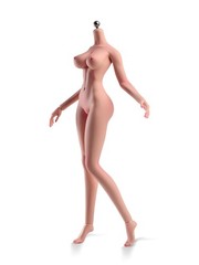 1/6 Flexible Normal MakeupLarge Breast Female Action Figure Body Detail Doll
