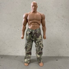 SU-MPT-CG-TAN: 1/12 Camo Cargo Pants for 6″ Vtoys Mezco ML Muscular body – TAN