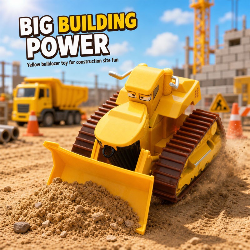 Disney Pixar Cars Toons Yellow Bulldozer – Chuy Die-cast Model Toy Car Kids Gift