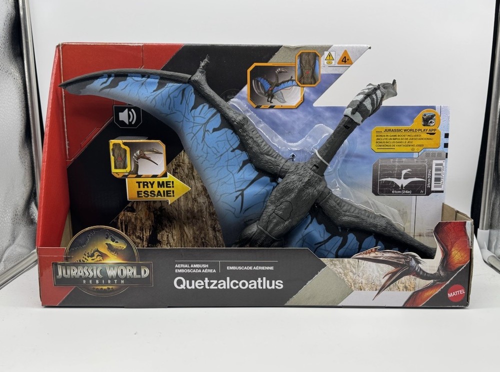 Mattel Jurassic World Rebirth Aerial Ambush Quetzalcoatlus Dinosaur New