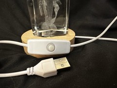 SUPIA Valorant 3D Laser Cut crystal Glass Viper & LED Light Up Pedestal 3”