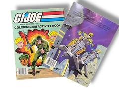 1982 Gi Joe Coloring Book & Captain Power Coloring Book 1987 Lot of 80s