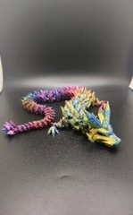 3D Printed Flexi Dragon, Cinderwing3D Articulated Crystal Dragon/Medium-18inches