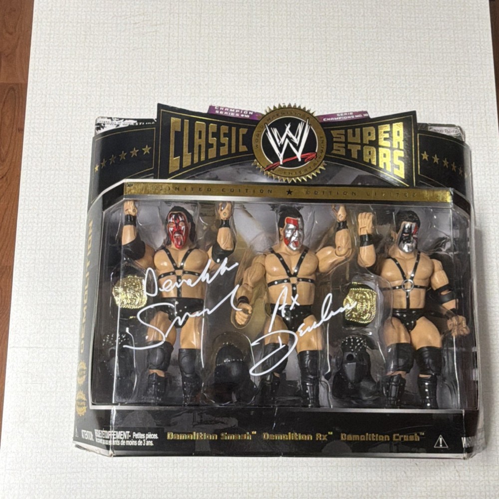 WWE Jakks Pacific Demolition Ax Smash Crush Signed Classic Superstars 93351
