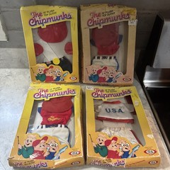 1983 Ideal Alvin And The Chipmunks Plush Toy Outfits 10” Lot Of 4 New Fast Ship