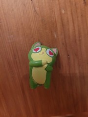 LOST KITTIES SERIES 1 Green Cat 1.5” Action Figure PVC BONBON 2018 Toy Heart Eye