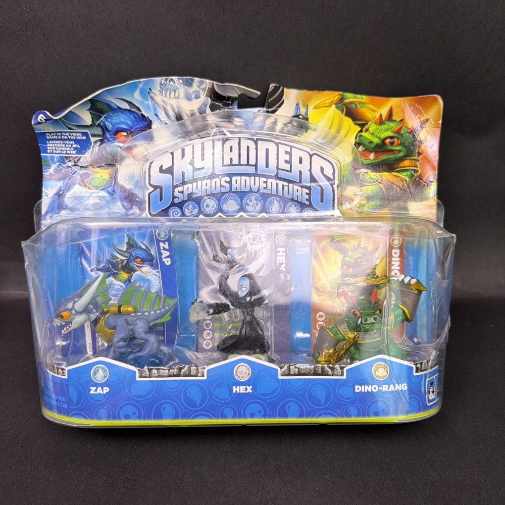 Skylanders Spyro’s Adventure 3-pack ZAP, HEX & DINO-RANG Open Box New