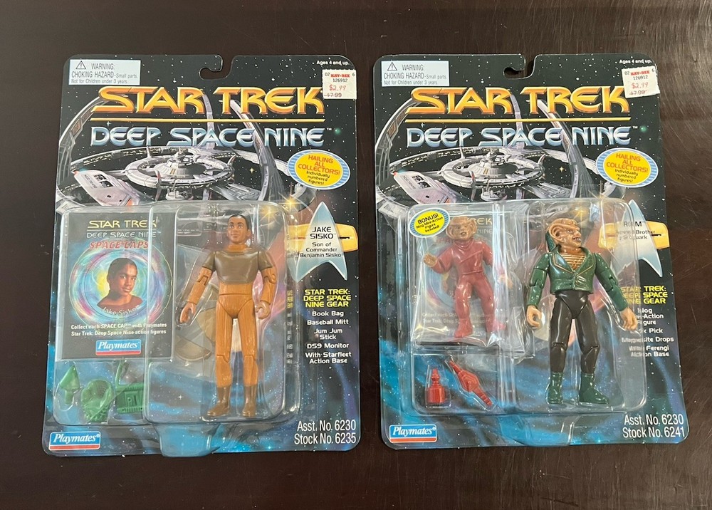 1995 Star Trek Deep Space Nine Rom Playmates Quark Brother & Jake Sisko Lot Of 2