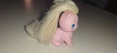 Little Pretty Kitty Pink vintage My Little 1989 Mattel (hair cut) w/ Brush