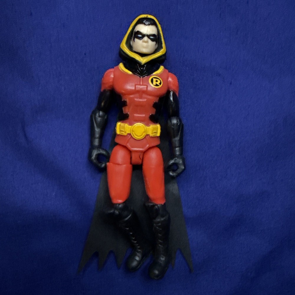 DC Spin Master 4” Hooded Robin – Red Black Yellow Batman Loose Figure Only