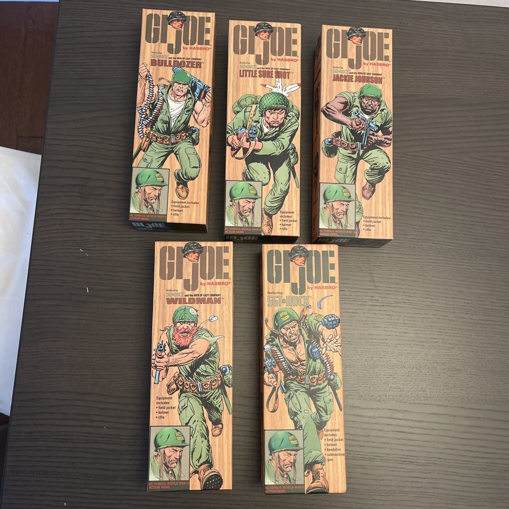Hasbro GI JOE Sgt Rock Complete Set of 5 WWII 12″ 1/6 Action Figure New in Box