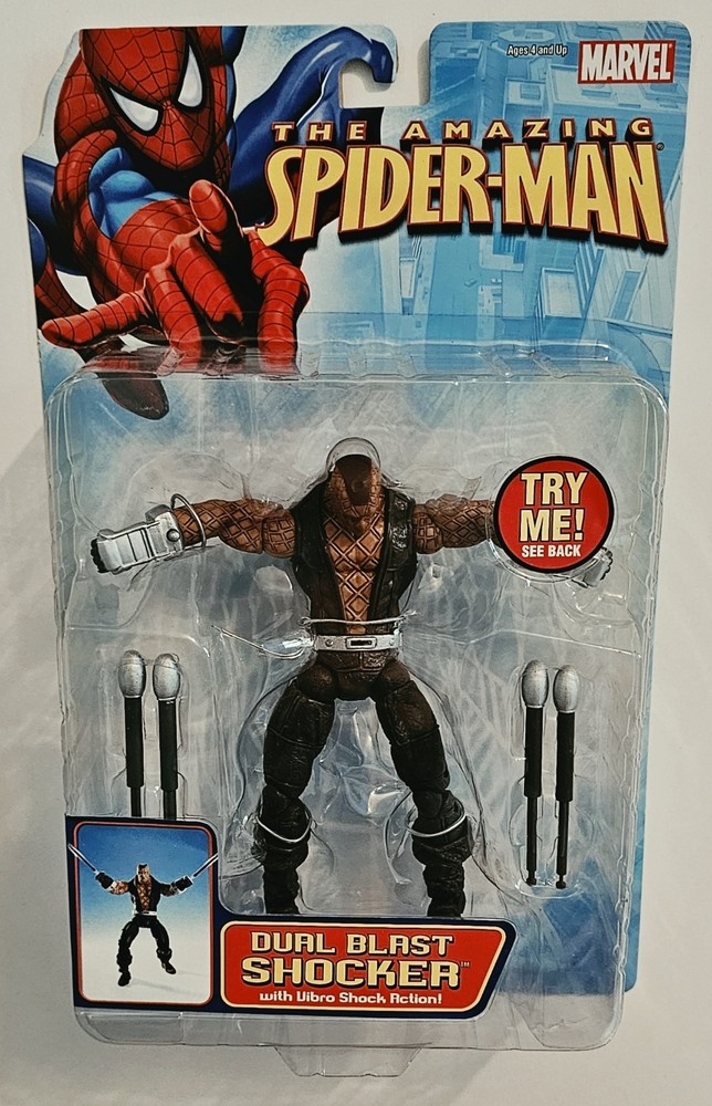 TOY BIZ THE AMAZING SPIDER-MAN DUAL BLAST SHOCKER 6″ ACTION FIGURE FAST SHIPPING