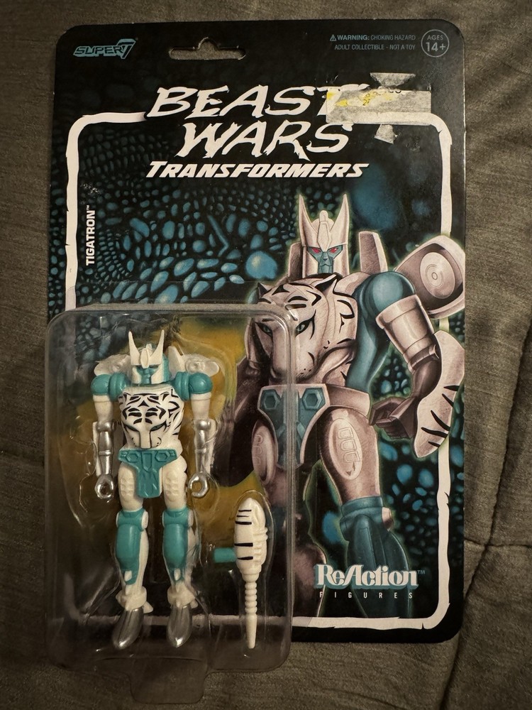 Tigatron Maximal Beast Wars 3.75″ TRANSFORMERS ReAction Super 7 – BRAND NEW!