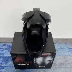 Autoking Iron Man Black MK5 Helmet Electronic Voice Activated Cosplay Mask Gift