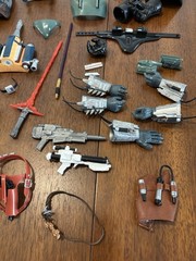 1/6 12” Inch Lot Vader Boba Fett Lightsaber Blaster Armor Star Wars Figure Parts