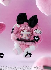 My Melody & Kuromi Pop Mart Plush Pendent Hanging Card SKULLPANDA x Sanrio Set