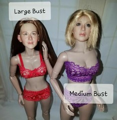 Lace Handmade Lingerie 1/6 Curvy Barbie Doll Kumik Hottoys Bra Panty