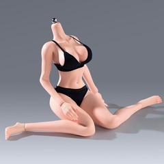 YM YM501M 1/6 Female Action Figure Body 12in Suntan Skin Large Chest Soldier Toy