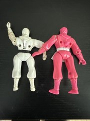 1995 Mighty Morphin Ninja Ranger Pink And White Action Figures Vintage
