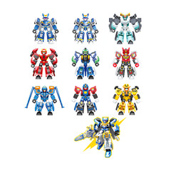 Metal Cardbot S Random Blocks Mini Robot Figure Blind Box Random 1pc