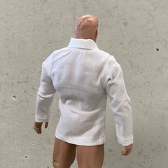 SU-SH-WHT-L: 1/12 white dress shirt for 6″ Vtoys Mezco GWToys muscular body