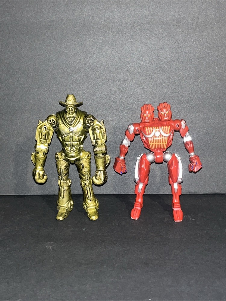 Real Steel Six Shooter & Twin Cities Robot Toy Figures Lights Not Working