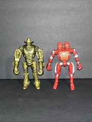 Real Steel Six Shooter & Twin Cities Robot Toy Figures Lights Not Working