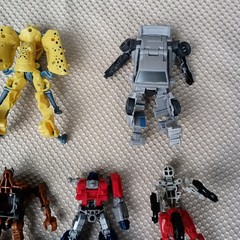 Lot (7) Transformers Rise of Beasts Figures Flex Changer Cheetor Optimus Primal