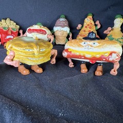 Lot Of 8 Food Fighters 1988 Mattel Action Figures – Read and See Photos