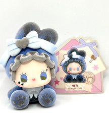MJ Studio Lucky Emma Bunny Collector Debut Series Midnight Puff Flocked Figure