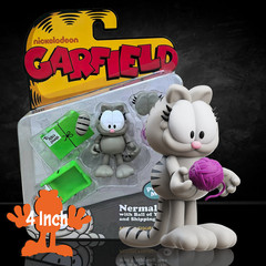 Garfield Wave 1 Nermal Action Figure – 17 Points of Articulation with Yarn &